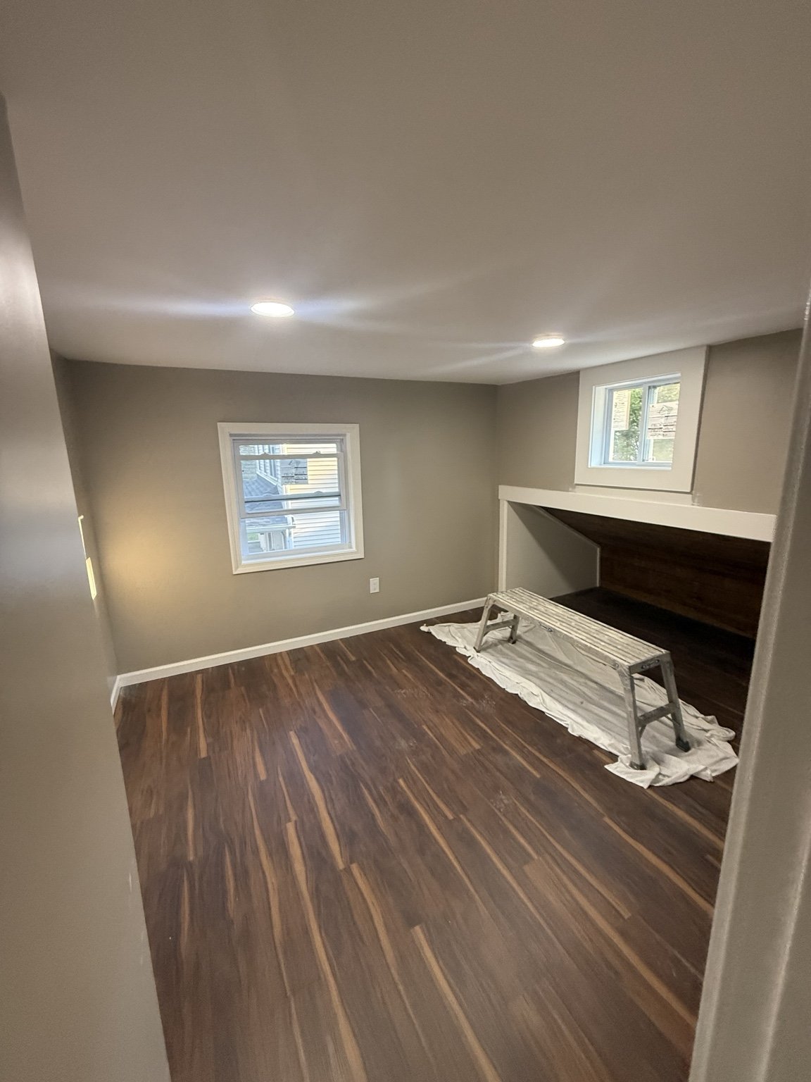 Interior painting and flooring in progress